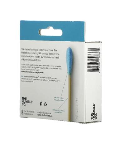 The Humble Co Cotton Buds - Eco-Friendly Bamboo Blue - 100 Pack for Safe Use - Buy Online on GoSupps.com