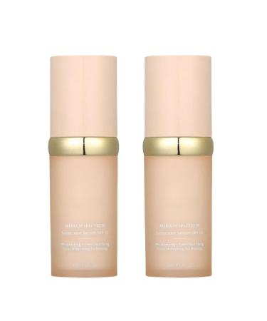 4 in 1 foundation Liquid Foundation Medium Spectrum Hydrating Medium full coverage concealer with SPF 50+ Inspired Longwearing & Waterproof - Korean Makeup (2pcs)