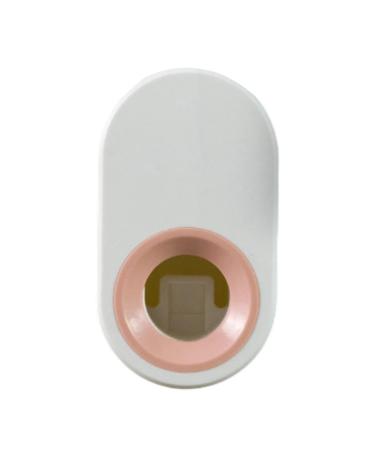 VEAREAR Toothpaste Squeezer Holder Lightweight Automatic Hands Free Toothpaste Squeezer Rack Reduce Waste Smooth Edge Pink+White