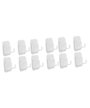Doitool 12 Pick Hook Insert Shaving brush holder Bathroom Razor hanging razor hook hangers razor wall hooks razor wall hangers shaving stand wall holding white ABS plugs