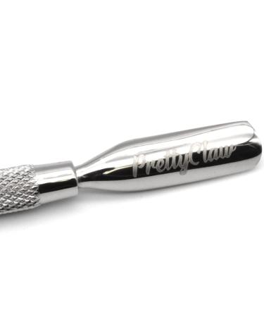 PrettyClaw Stainless Steel Double Sided Cuticle Pusher Tool - Professional Salon Quality Cuticle Remover for Manicure and Pedicure (A02) - Buy Online on GoSupps.com
