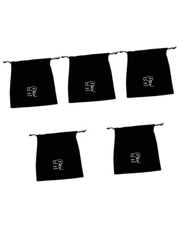 Beavorty 5pcs Flat Ironing Travel Bag Travel Bag for Hair Styling Tools Travel Hair Dryer 26.00X23.00X0.50CMx5pcs Blackx5pcs