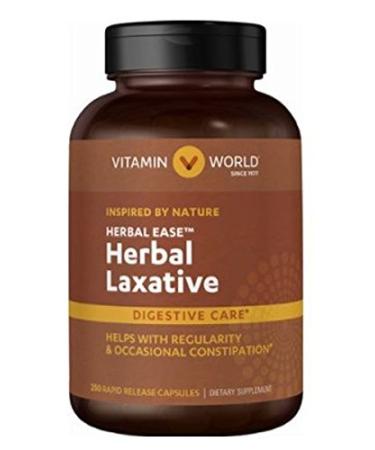 Vitamin World Herbal Ease Herbal Laxative Digestive Care 250 rapid release capsules