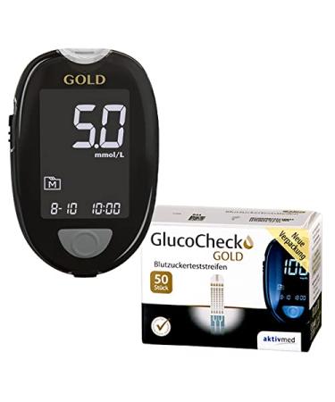GlucoCheck GOLD starter set mmol/l with 60 blood glucose test strips