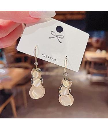 Fashion Earrings Vintage Opal Drop Earrings for Women Fashion Gold Color Pendant Earrings Girls Birthday Wedding Jewelry Dainty Earrings Fashion Accessories - Buy Online on GoSupps.com
