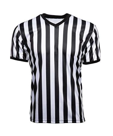 Murray Sporting Goods Men's V-Neck Referee Shirt | Mens Official Short Sleeve Pro-Style V-Neck Officiating Referee Shirt Medium