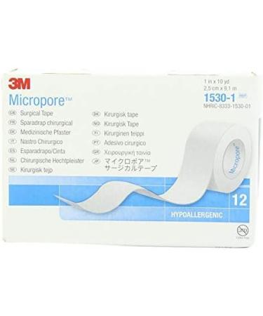 3M Micropore 1530-1.12 Rolls - Hypoallergenic Paper Tape, 1 Inch x 10 Yards - Buy Online on GoSupps.com
