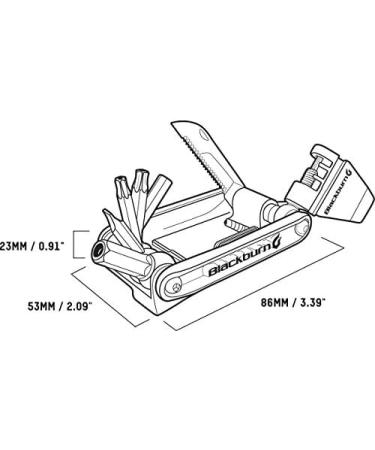 Blackburn Wayside 19 Function Bike Multi-Tool - Outpost Pewter One Size - Buy Online on GoSupps.com
