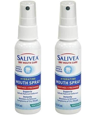 SALIVEA Extra Gentle Dry Mouth Spray - Natural Salivary Enzymes - Soothing Mint - Moisturizing Care - 3oz (2 Pack) - Buy Online on GoSupps.com
