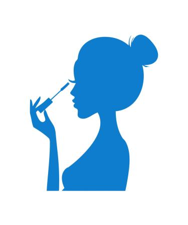 Autocollant en vinyle pour fille femme mascara salon de beaut styliste 54 x 67 4 cm s lection multicolore grand bleu Vinyl Art Stickers Zz3500 L-Blue