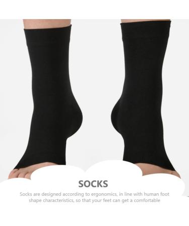 Shop Hemoton Ankle Compression Socks - 2 Pairs for Peroneal Tendonitis Relief | Comfortable Cotton Sleeve for Men & Women - Heel Protectors in Black 25x7CM - Buy Online on GoSupps.com