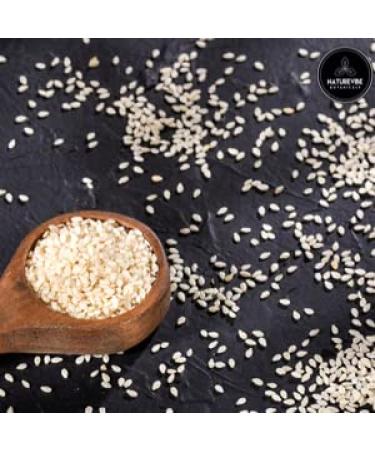 Naturevibe Botanicals Organic White Sesame Seeds - 1lb | Gluten-Free, Non-GMO, Keto Friendly - Buy Online on GoSupps.com