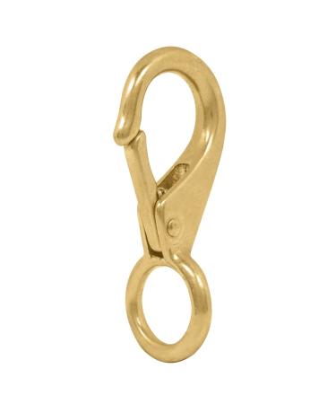 JCS No.0, 2.25inch Small Non-Swivel Brass Gate Snap Clip