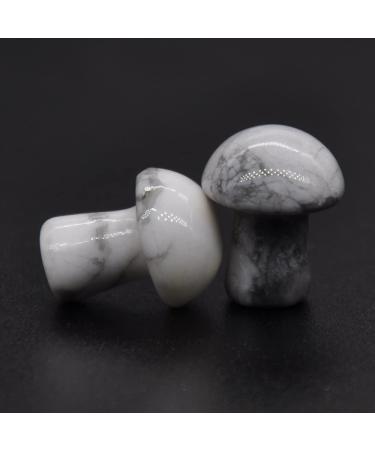 Natural Crystal Rough 0.7" Mini Mushroom Stone Carved Natural Quartz Crystal Statue Decor Gift