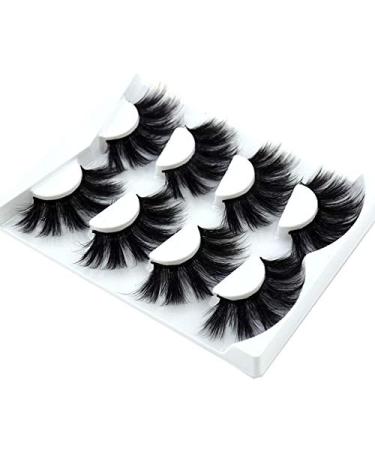 Shop NEW 4 Pairs 3D Mink Eyelashes - Fluffy Criss-Cross Handmade Makeup Tools | 25-30mm Lashes - Buy Online on GoSupps.com