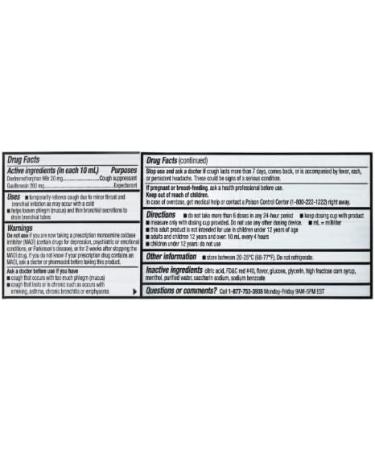 Buy Adult Tussin Cough & Chest Congestion DM Syrup - Alcohol-Free 4 oz | Fast International Shipping - Buy Online on GoSupps.com