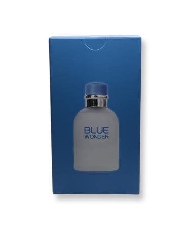 Blue Wonder For Men Eau de Parfum- 3.4 Fl Oz Fragrance - Top Notes: Grapefruit Juniper and Bergamot - Buy Online on GoSupps.com