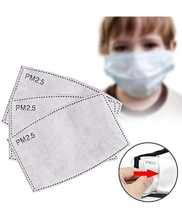 100pcs PM2.5 Activated Carbon Filters for Kids Masks | 5 Layer Dustproof & Breathable Inserts - Buy Online on GoSupps.com