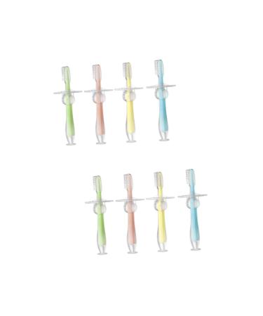 Healvian 8 STK toddler toothbrush Infant toothbrush made of silicone hand toothbrush made of silicone training brush bristle toothbrush suction toothbrush