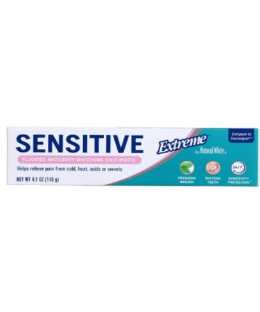 Extreme Sensitive Fluoride Anticavity Whitening Toothpaste 4.1 oz. Tube