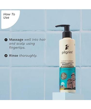 Pilgrim Redensyl & Anagain Anti-Hairfall Shampoo - 200ml Korean Black Rice for Men & Women | Reduces Hairfall & Promotes Thickness - All Hair Types - Buy Online on GoSupps.com