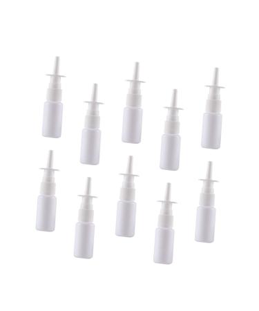 FRCOLOR 20pcs Travel Containers for Liquids Plant Terrarium Amber Glass Spray Bottles 10ml Nasal Spray Bottle Spray Bottles for Cleaning Solutions Nasal Saline Bottle Small Empty Bottle Size 2 White