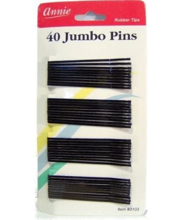 Jumbo Bob Hair Pins 40 Count Roller Pin - Black by Annie - Buy Online on GoSupps.com
