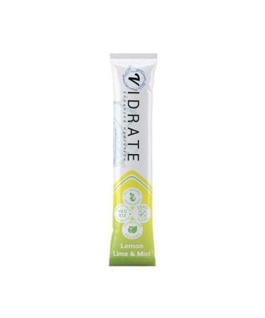 ViDrate Lemon Lime & Mint Flavour Sugar Free Electrolyte Powder Vegan Friendly Hydration Sachets 8 x 3g Sachets Lemon Lime & Mint 8 Count (Pack of 1)