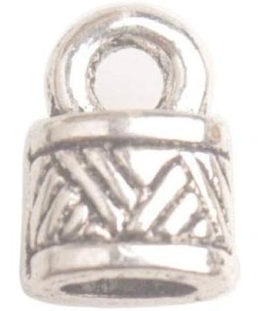 100PCS Antiqued Silver Metal Cord End Caps for Leather Art - ChangJin One Box - Buy Online on GoSupps.com