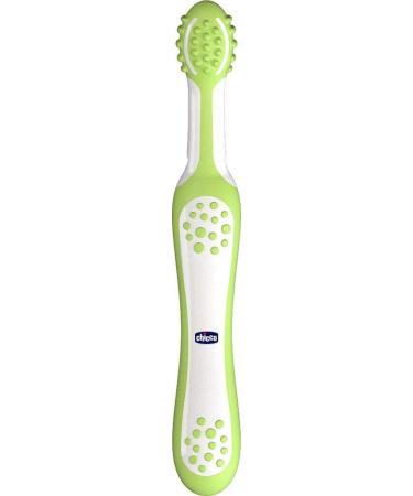 Chicco Training Toothbrush Set - Includes Toothbrush & Massage Brush for 4M+ Green | International Shipping Available - Buy Online on GoSupps.com
