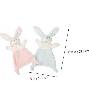 Toyvian 16 Pcs Organic Bunny Stuffed Animals for Babies - Lovey Blanket Rabbit Soother Towel, Assorted Colors, 28x10cm, Pack of 8 - Buy Online on GoSupps.com