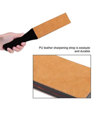 Brrnoo Double Size Grinding Stones - PU Leather Razor Belt for Sharpening | Men's Barber Shaving Tools - Buy Online on GoSupps.com