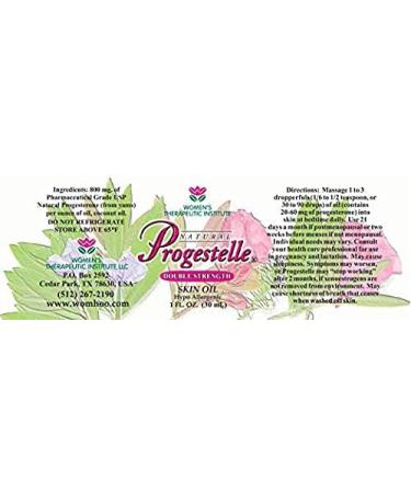Progesterone Skin Oil - Bioidentical No Fragrance No Preservatives | Progestelle 1oz (800 mg) - Double Strength | Ideal for First-Time Buyers - Buy Online on GoSupps.com