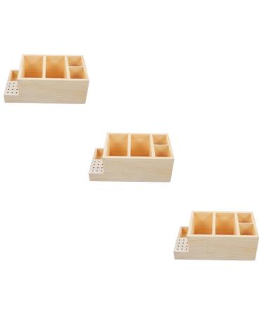 Beaupretty Desk Box grinding head storage box name cards holder grinding head holder desk pen pencil holder remote control organizer storage nail organizer nail bits log nail polish Storage