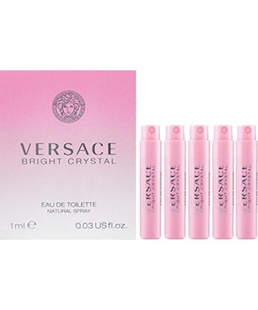 Versace 5 Bright Crystal EDT Spray Sample Women Vial 1 Ml/0.03 oz each Bright Crystal 0 Fl Oz (Pack of 5) - Buy Online on GoSupps.com