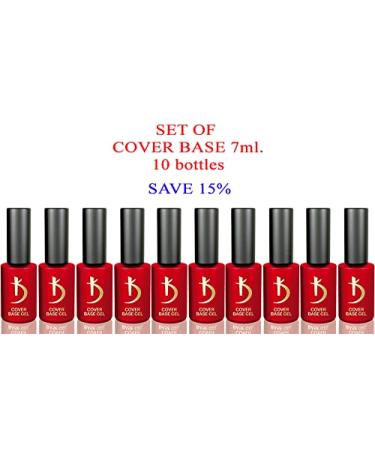 Kodi Professional French Manicure Rubber Base Gel Set - 10 Bottles (7ml each) | LED/UV Nail Coat Soak Off Original Colors - Buy Online on GoSupps.com