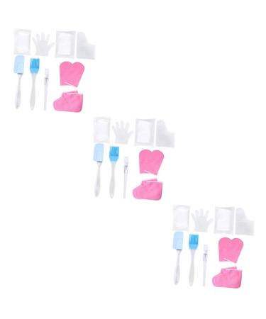 FOMIYES 3 Sets Hand and Foot Care Set Paraffin Wax Gloves Moisturizing Gloves Work Gloves Spa Kit Bathing Accessories Paraffin Bath Liners Hand Foot Care Supplies Skin Treatment Gloves