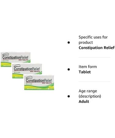 60 Tablets Galpharm Constipation Relief | 5mg Bisacodyl | Fast Overnight Relief - Buy Online on GoSupps.com