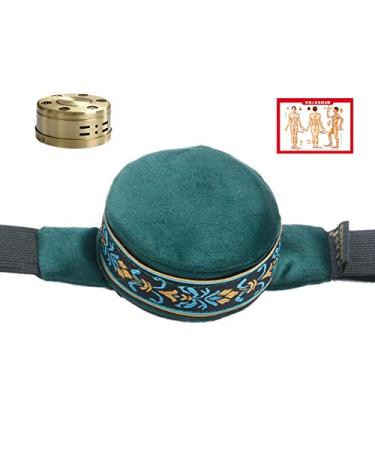 LAXED Green Velvet Bag Smokeless Moxibustion Box Chinese Acupuncture Meridian Heating Therapy Warm Women-01
