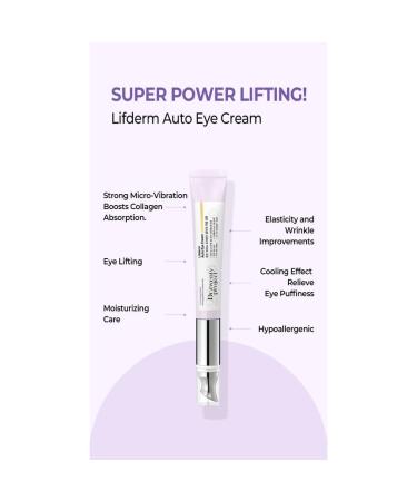 Lifderm Auto Eye Cream 20ml - 3x Collagen Absorption with Vibrating Galvanic Tip for Wrinkle Improvement - International Shipping Available - Buy Online on GoSupps.com