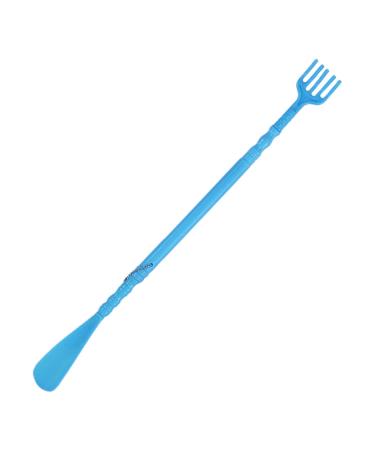Hand back scratch ergonomic back scratch clasp shoe open peck itching relief long handle back scratch for itching back and putting on shoes blue