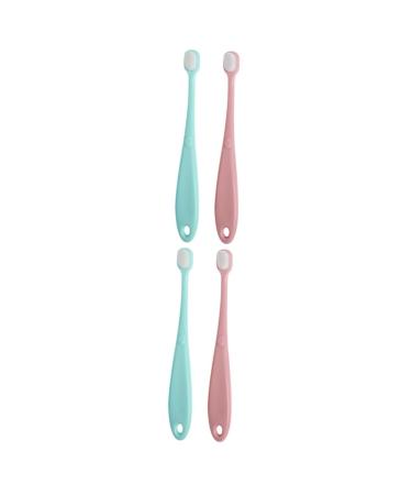 FRCOLOR 4pcs Toothbrush Toddler Infant Tooth Cleaner Tooth Cleaning Brush PP Bristles Newborn Non-Slip