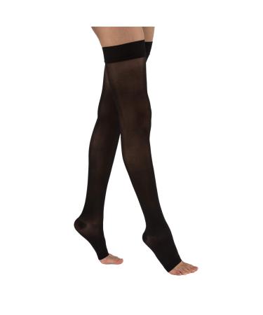 JOBST 119769 BSN Medical Compression Stocking Thigh High Open Toe 20-30mmHg Medium Classic Black Classicblack Medium