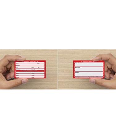Emergency Medical Condition Wallet ID Card | Resealable Vertical Badge Holder (Red) - International Shipping Available - Buy Online on GoSupps.com