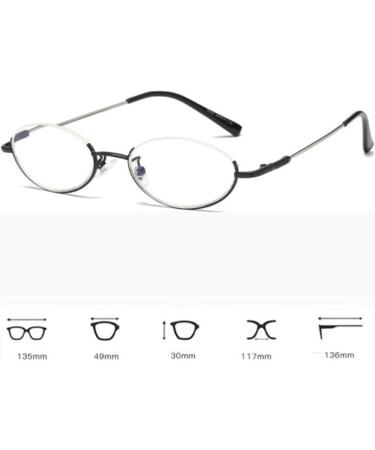 Buli Oval Reading Glasses +2.5 | Blue Light Blocking Semi-Glasses for Men & Women - Black Reading Aid - Buy Online on GoSupps.com
