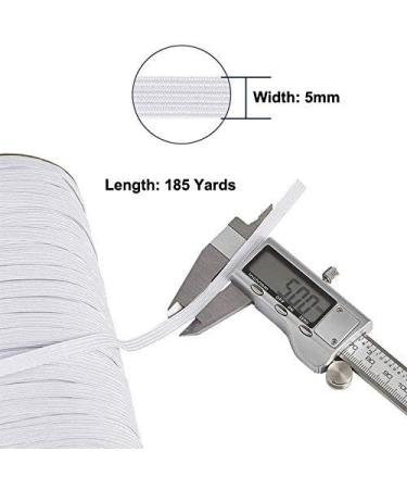 Premium Quality 5MM Round Elastic Cord for Sewing Masks - 185 Yards | Soft Stretchy Elastic String for DIY Crafts - Buy Online on GoSupps.com