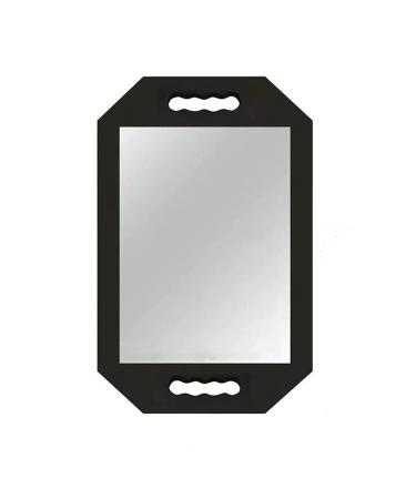 Rimosy Lightweight Handheld Mirror - Black Foam Handle Mirror for Barbers  Salons and Beauticians - Double Handle Mirror -Easy to Carry & Hold Mirror for Haircuts& Make up