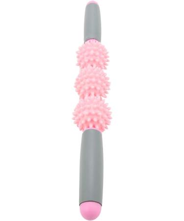 Capormory Fascia Muscle Roller - Pressure Point Massage Roller & Yoga Stick | Hand-Held Body Massager for Back Arms Legs - Pink - Buy Online on GoSupps.com