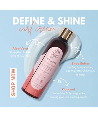 Define & Shine Curl Cream - Maximum Hydration for Curly & Wavy Hair | Vegan & Cruelty-Free | Shea Butter Aloe Vera Coconut Oil | 200ml - Buy Online on GoSupps.com