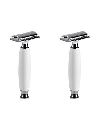 Frcolor 2st double razor blades Handraser men razor made of stainless steel Open butterfly razor Razor Razor Razor Double -edged double blade double -sided picture 1x2st 1 piece (1 Pack)